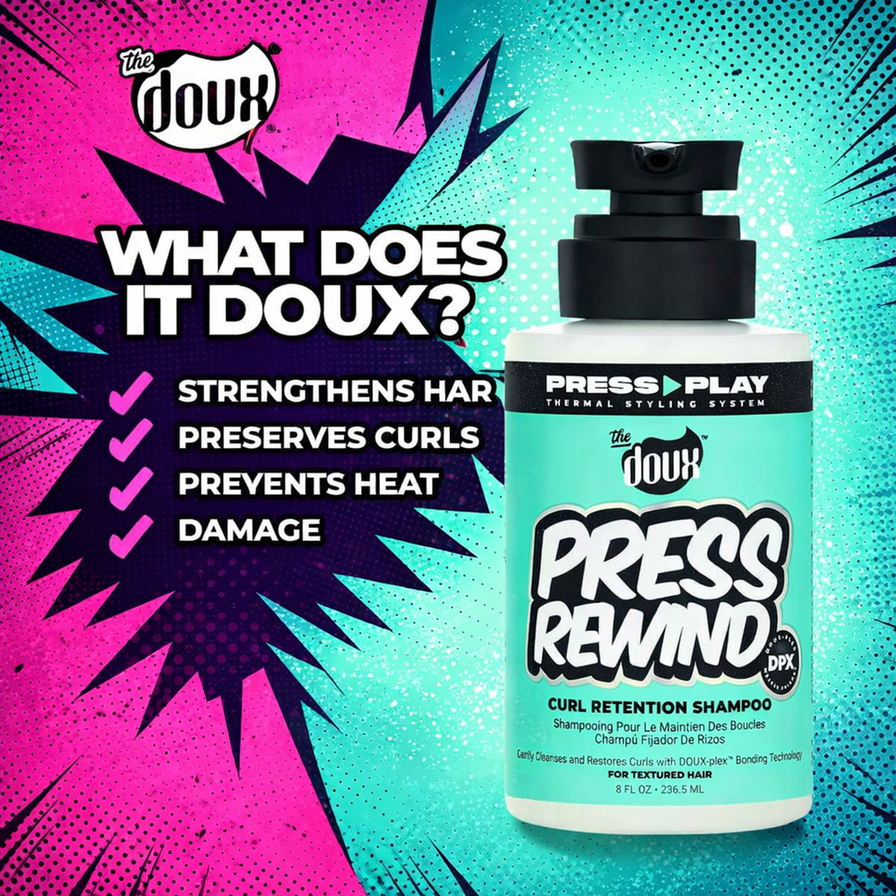 The Doux Press Rewind Curl Retention Shampoo 8 oz